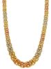 Immagine di Girocollo scalare maglia fantasia oro tricolor 18k | 45 cm 