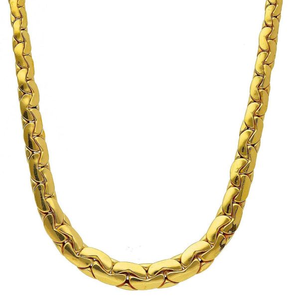Immagine di Chocker scalare maglia Cobra piatta oro giallo 18k | 42 cm 