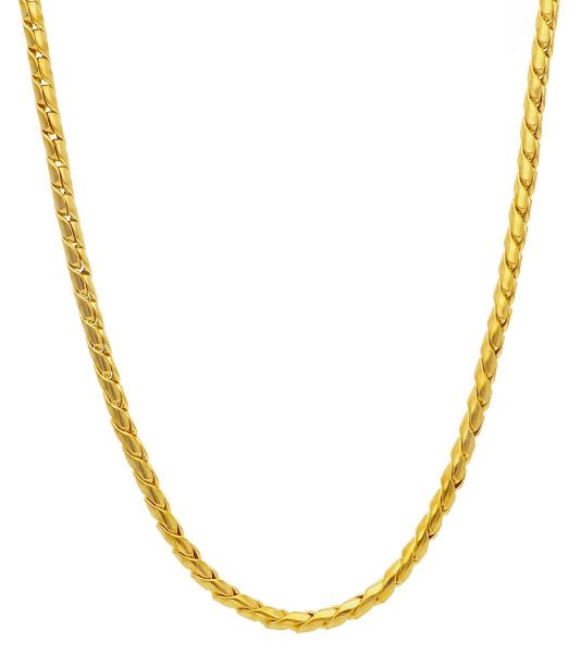 Imagen de Gargantilla eslabón Espiga oro amarillo 18k | 45 cm 
