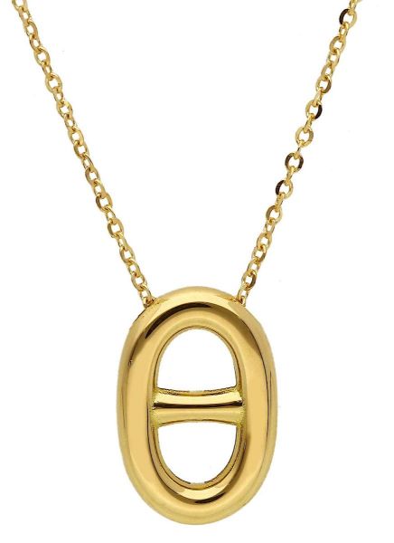 Imagen de Gargantilla eslabón Calabrote oro amarillo 18k | 43+2 cm 