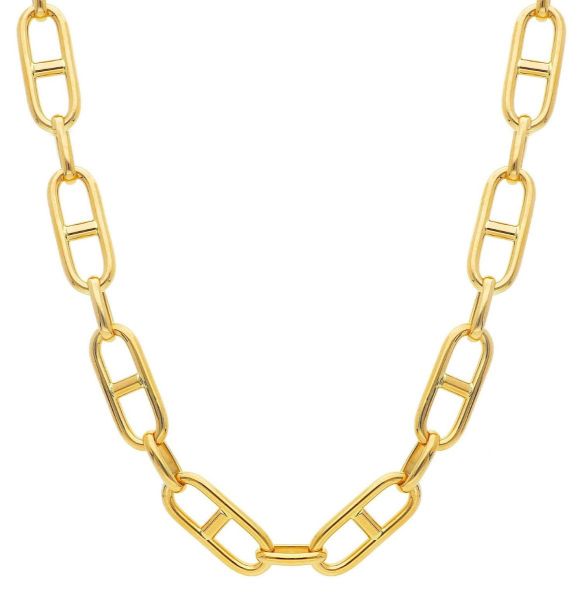 Immagine di Girocollo maglia Traversino oro giallo 18k | 44 cm 