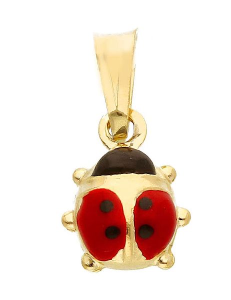 Immagine di Ciondolo bimba Coccinella oro giallo 18k e smalto