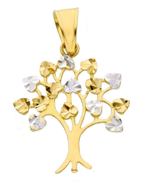 Picture of 18k yellow / white gold Tree of Life Pendant