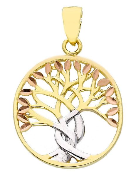 Immagine di Ciondolo Albero della Vita oro bicolor 18k 