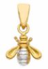 Imagen de Colgante Abeja oro bicolor macizo 18k