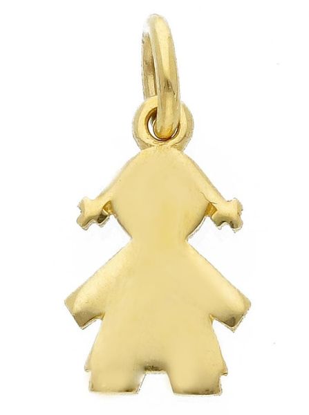 Picture of Solid 18k yellow gold Baby Girl Pendant