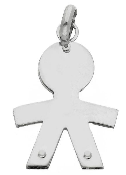 Picture of 18k white gold Baby Boy Pendant
