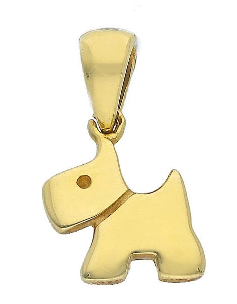 Immagine di Ciondolo Cane oro massiccio giallo 18k 