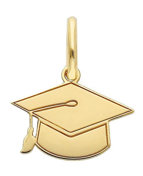 Picture of 18k yellow gold Graduation Hat Pendant
