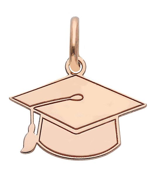 Picture of 18k rose gold Graduation Hat Pendant
