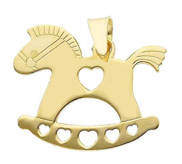 Immagine di Ciondolo Cavallino a dondolo oro giallo 18k 