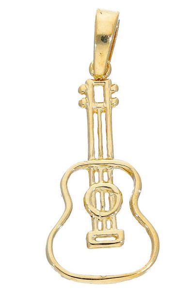 Picture of 18k yellow gold wire Guitar Pendant