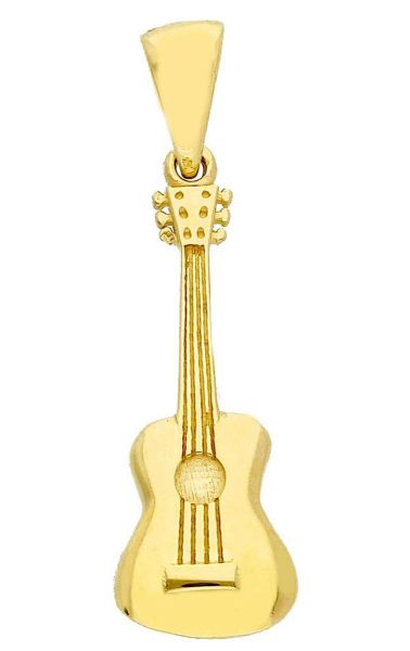 Immagine di Ciondolo Chitarra classica oro massiccio giallo 18k 