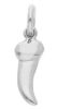 Picture of Solid 18k white gold good Luck Horn Pendant