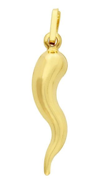 Immagine di Ciondolo Corno portafortuna oro giallo 18k 