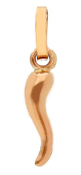 Immagine di Ciondolo Corno portafortuna oro rosa 18k 