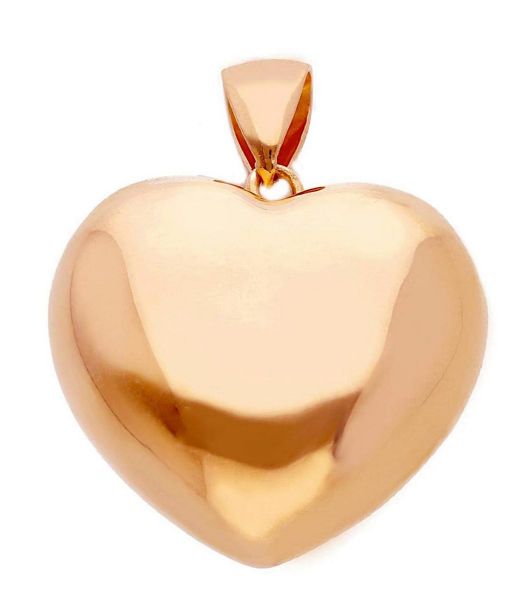 Immagine di Ciondolo Cuore bombato piccolo oro rosa 18k 