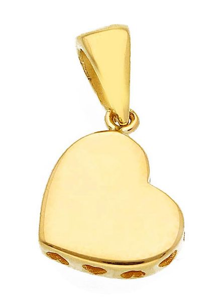 Immagine di Ciondolo Cuore oro massiccio giallo 18k 