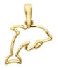 Picture of 9k yellow gold wire Dolphin Pendant