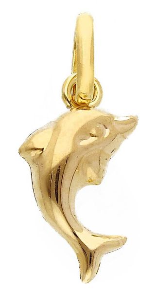Picture of 9k yellow gold Dolphin Pendant | Made in Italy