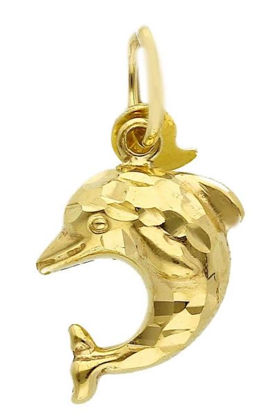 Imagen de Colgante Delfín oro amarillo 9k