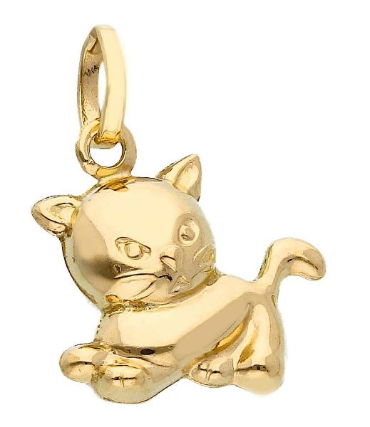 Picture of 18k yellow gold Cat Pendant