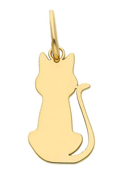 Picture of 18k yellow gold Cat Pendant