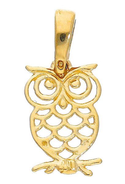 Picture of 18k yellow gold wire Owl Pendant