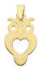 Immagine di Ciondolo Gufo con Cuore oro giallo 18k 