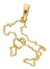 Immagine di Ciondolo Italia a filo oro giallo 18k 