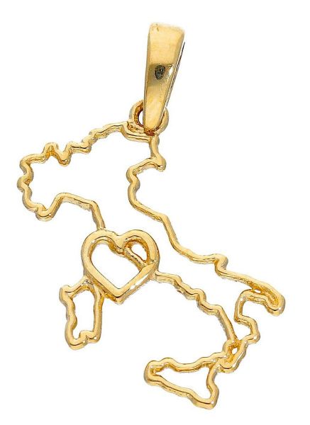 Immagine di Ciondolo Italia a filo oro giallo 18k 