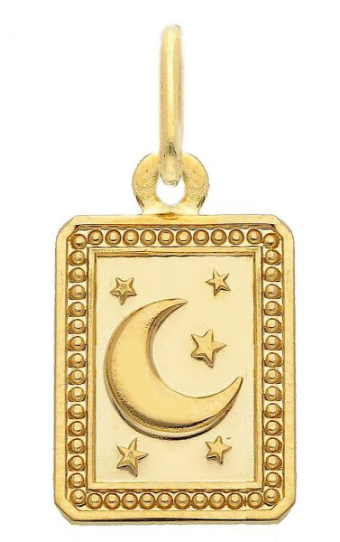 Picture of Solid 18k yellow gold Moon Pendant