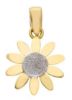 Picture of Solid 18k bicolor gold Daisy Pendant