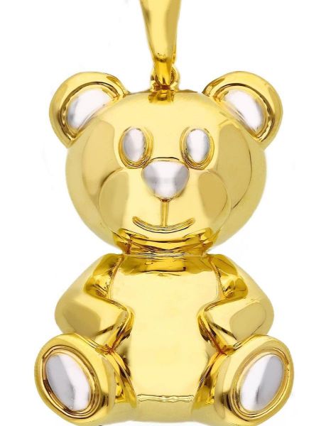 Immagine di Ciondolo Orsetto grande oro giallo / bianco 18k 