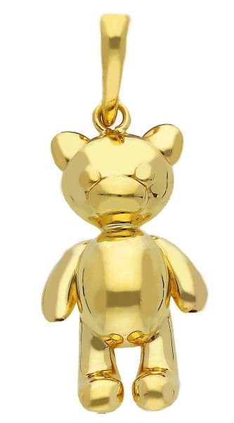 Picture of 18k yellow gold Teddy Bear Pendant