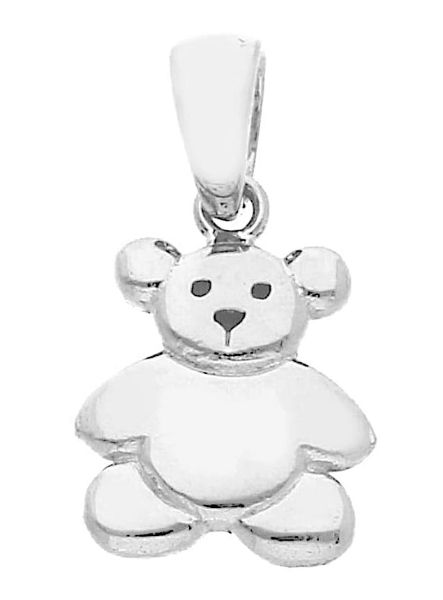 Imagen de Colgante Oso oro blanco macizo 18k
