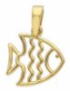 Picture of 18k yellow gold wire Fish Pendant