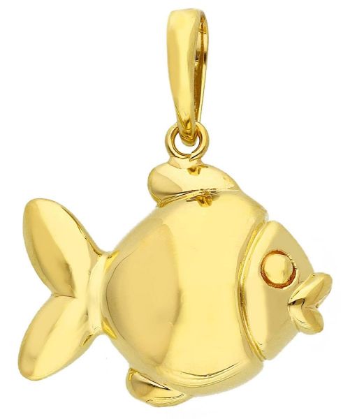 Picture of 18k yellow gold big Fish Pendant