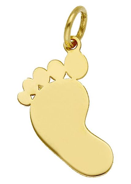 Picture of 18k yellow gold small Foot Pendant