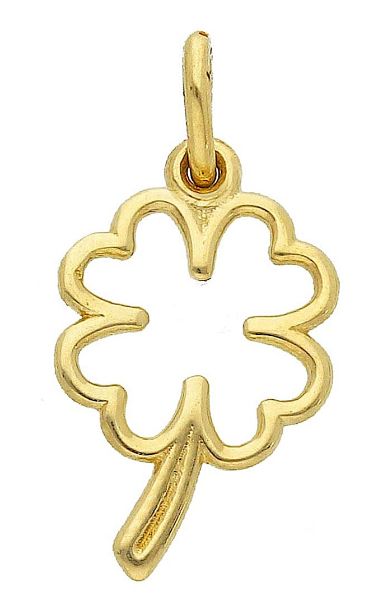 Immagine di Ciondolo Quadrifoglio a filo oro giallo 18k 