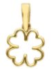 Picture of 9k yellow gold wire four-leaf Clover Pendant