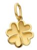 Imagen de Trébol de cuatro hojas doble placa oro amarillo 18k
