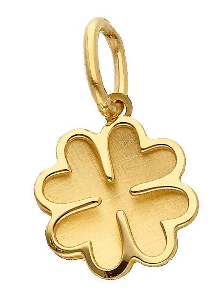 Imagen de Trébol de cuatro hojas doble placa oro amarillo 18k