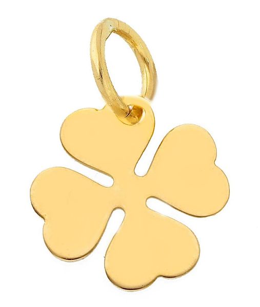Picture of Solid 18k yellow gold four-leaf Clover Pendant