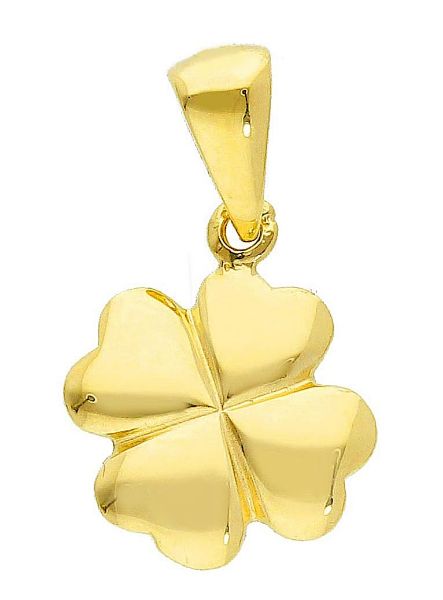 Picture of Solid 18k yellow gold four-leaf Clover Pendant