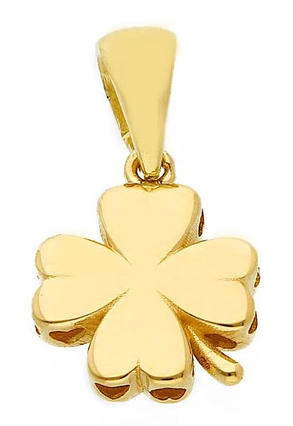 Imagen de Colgante Trébol cuatro hojas oro amarillo macizo 18k