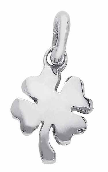 Picture of Solid 18k white gold tiny four-leaf Clover Pendant