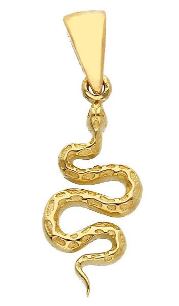 Picture of Solid 18k yellow gold Snake Pendant