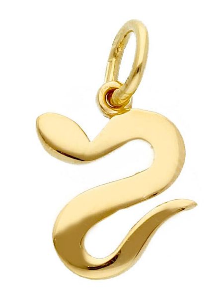 Picture of Solid 18k yellow gold Snake Pendant
