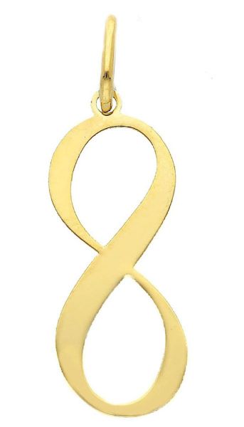 Imagen de Colgante símbolo Infinito perforado oro amarillo 18k